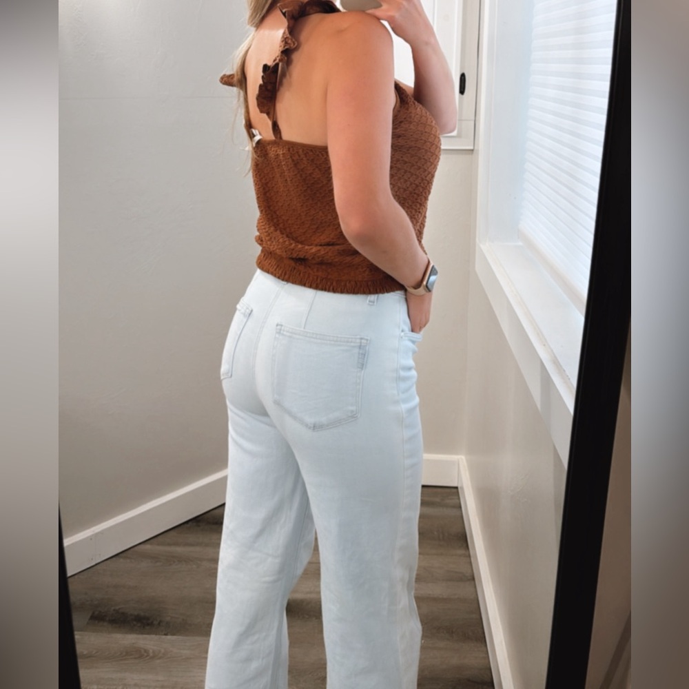 PAIGE Leenah in Light Wash size 28 - PAIGE Light wash wide leg jeans Del Mar - Picture 6 of 13